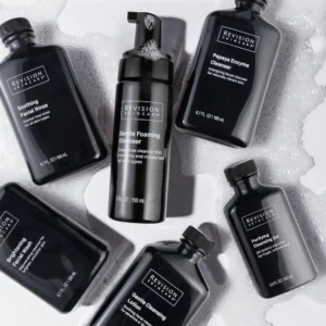 Complete Revision skincare routine with top Revision skincare products arranged in order of application revision skincare