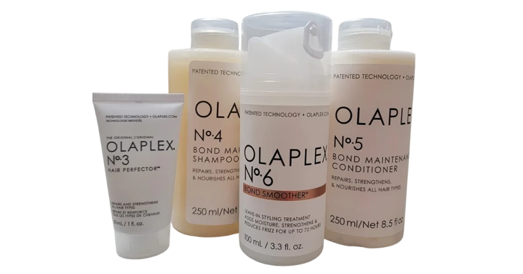 K18 vs Olaplex hair repair products side by side comparison