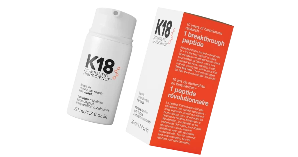K18 vs Olaplex hair repair products side by side comparison